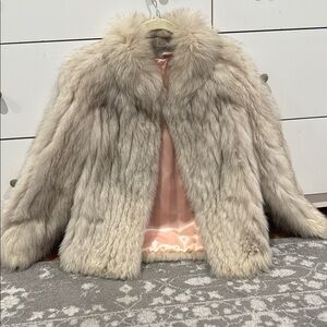 Luxurious real  Fur Coat - Cream